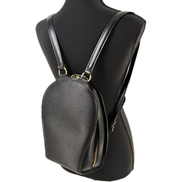 Louis Vuitton Mabillon Black Epi Leather Backpack Vintage 1998 Authentic - Picture 16 of 17